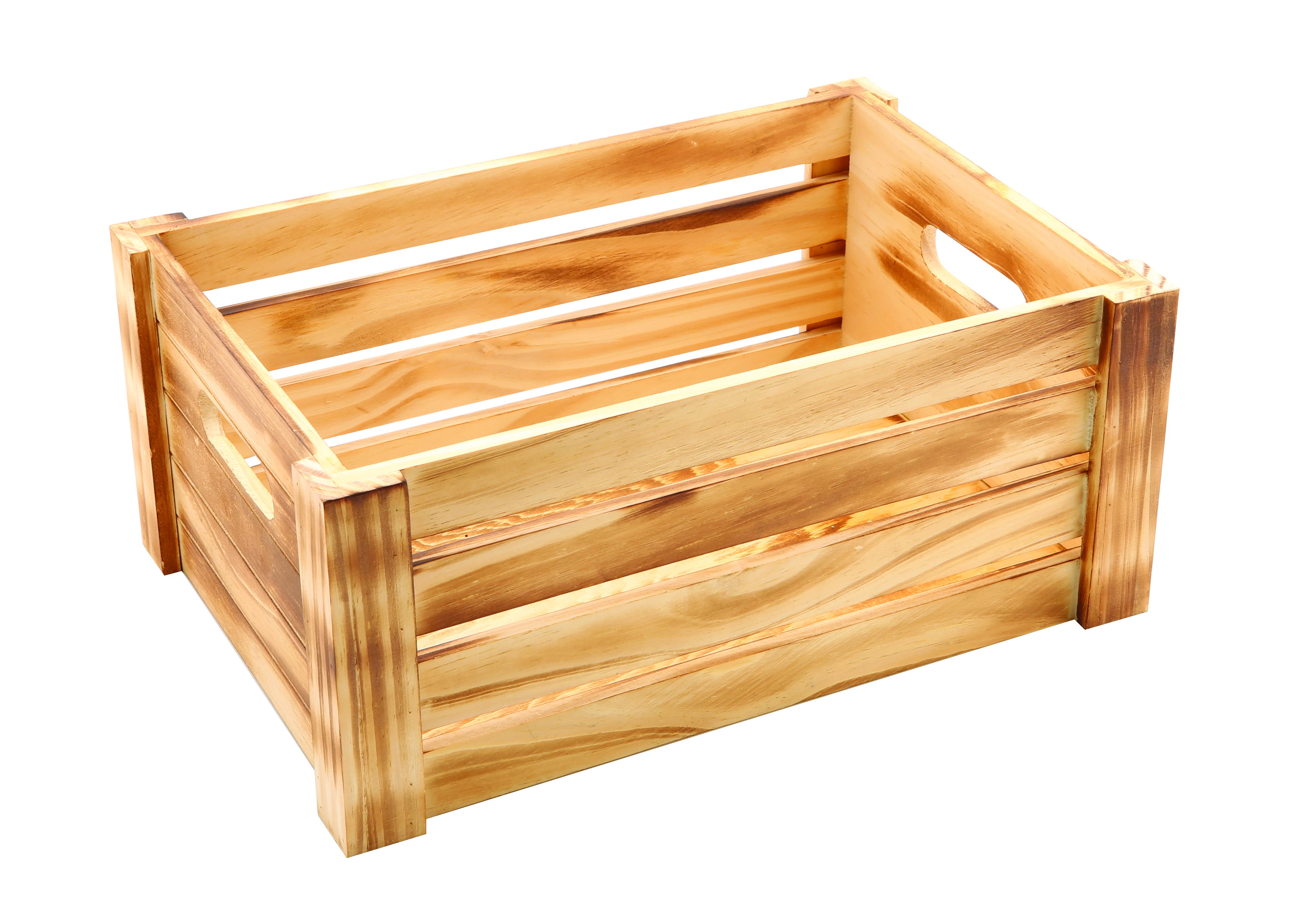 Genware Rustic Wooden Crate 34 x 23 x 15cm