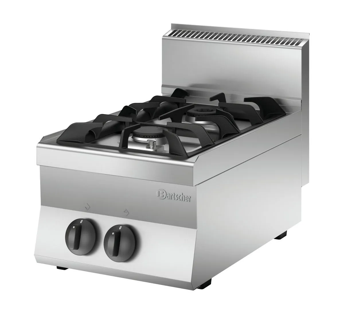 Bartscher Gas stove 650, 2BR, TU Countertop