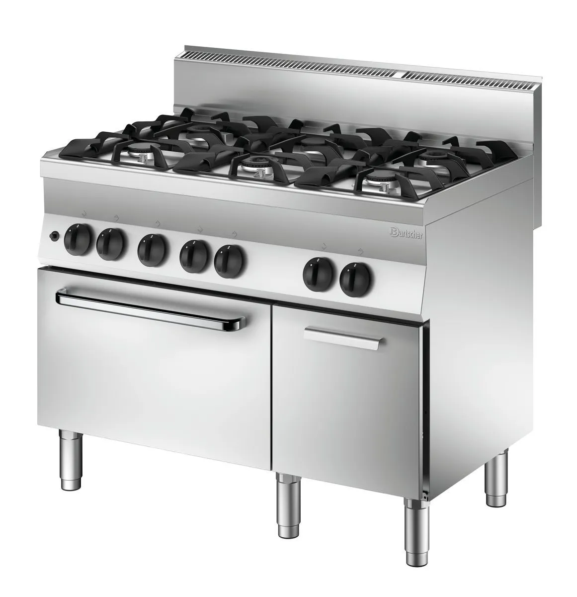 Bartscher Gas stove 650, W1100, 6BR, gsO Freestanding