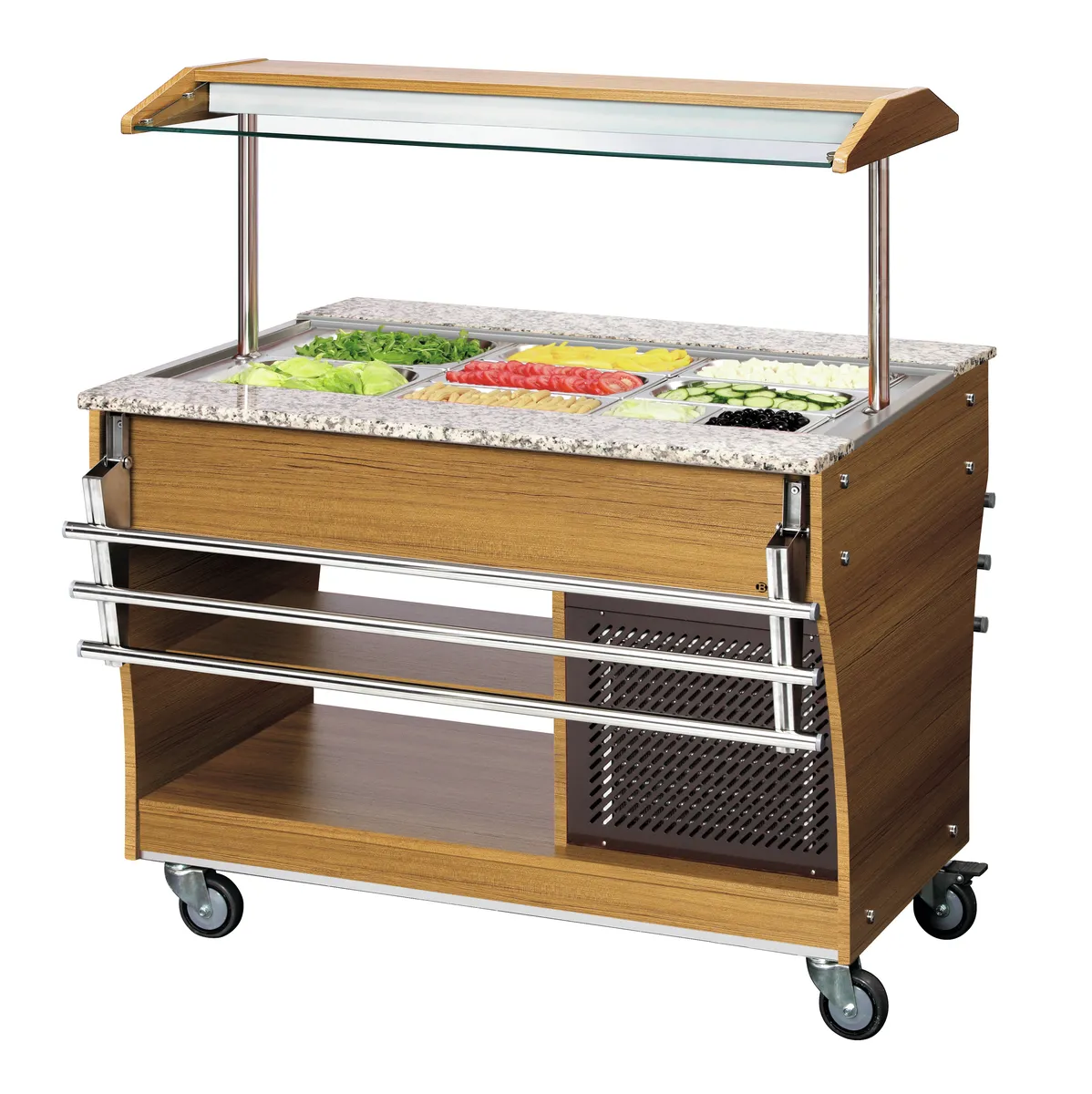 Bartscher Buffet trolley, cold, 3x 1/1 GN