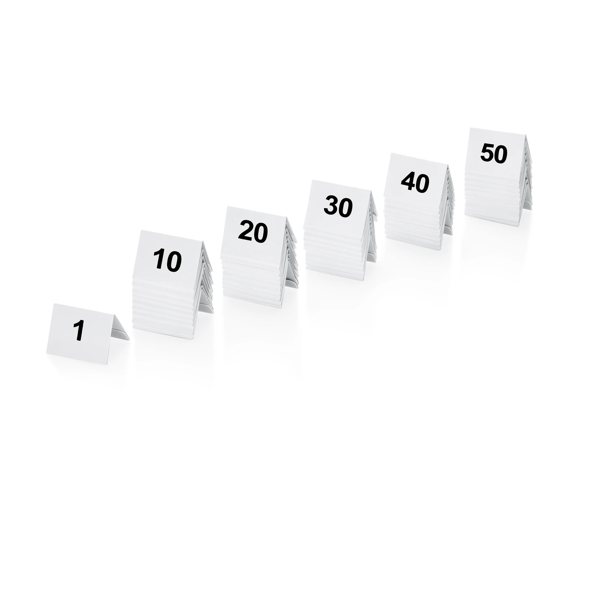 Set of table number signs