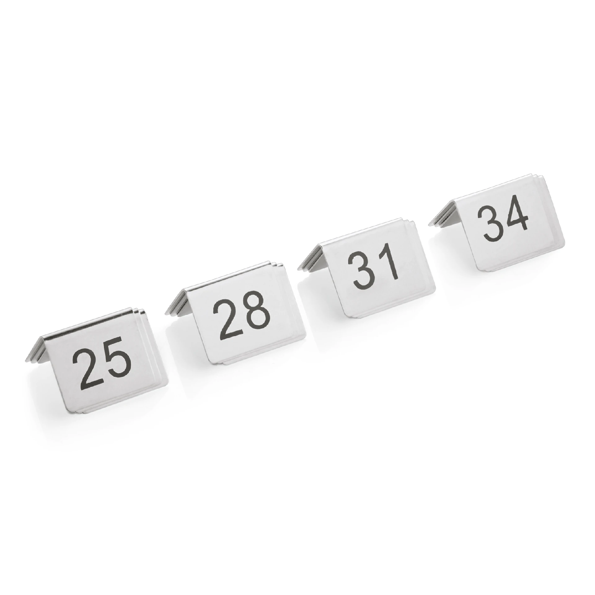 Set of table number signs