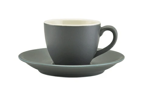 Genware Porcelain Matt Grey Saucer 12cm/4.75"