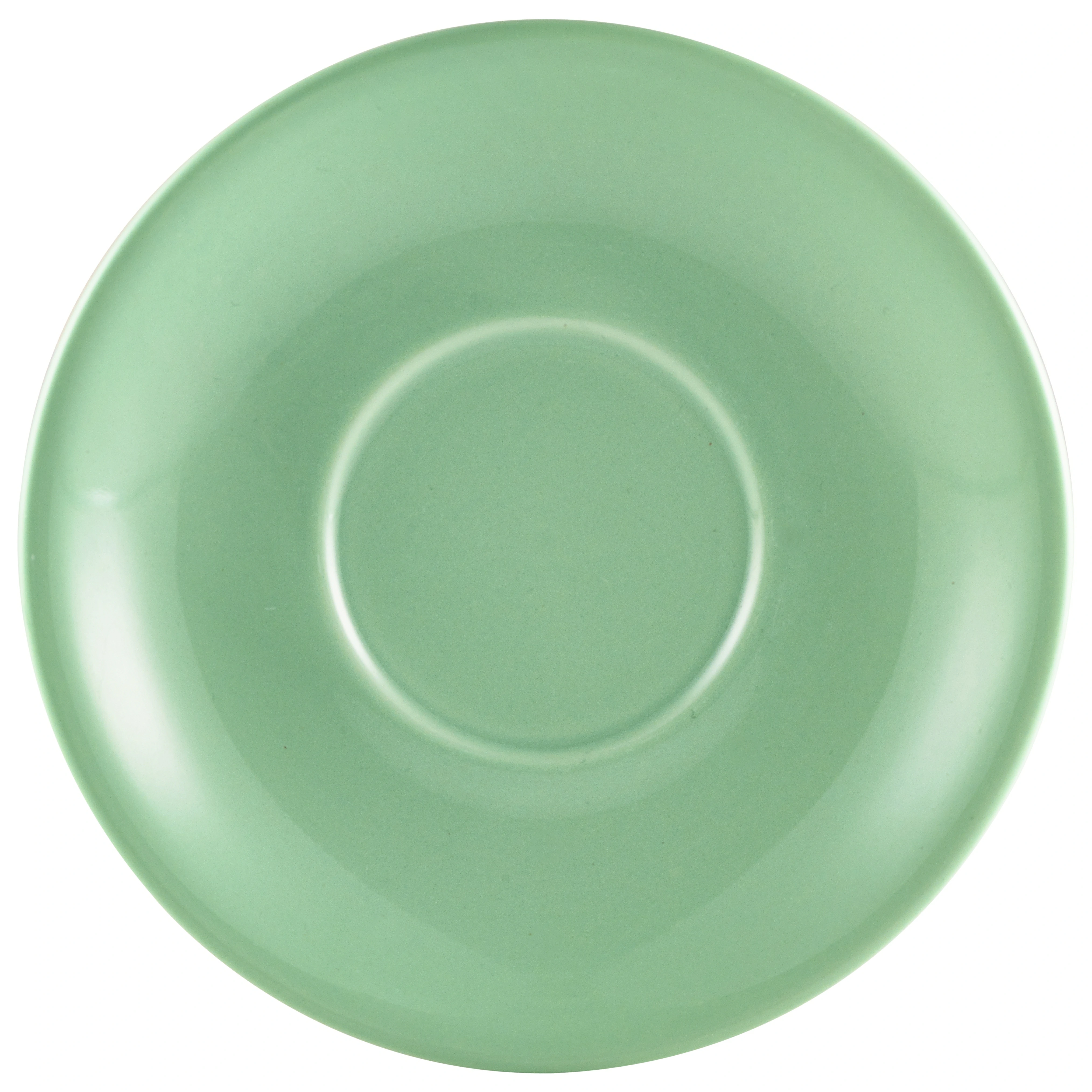 Genware Porcelain Green Saucer 13.5cm/5.25"