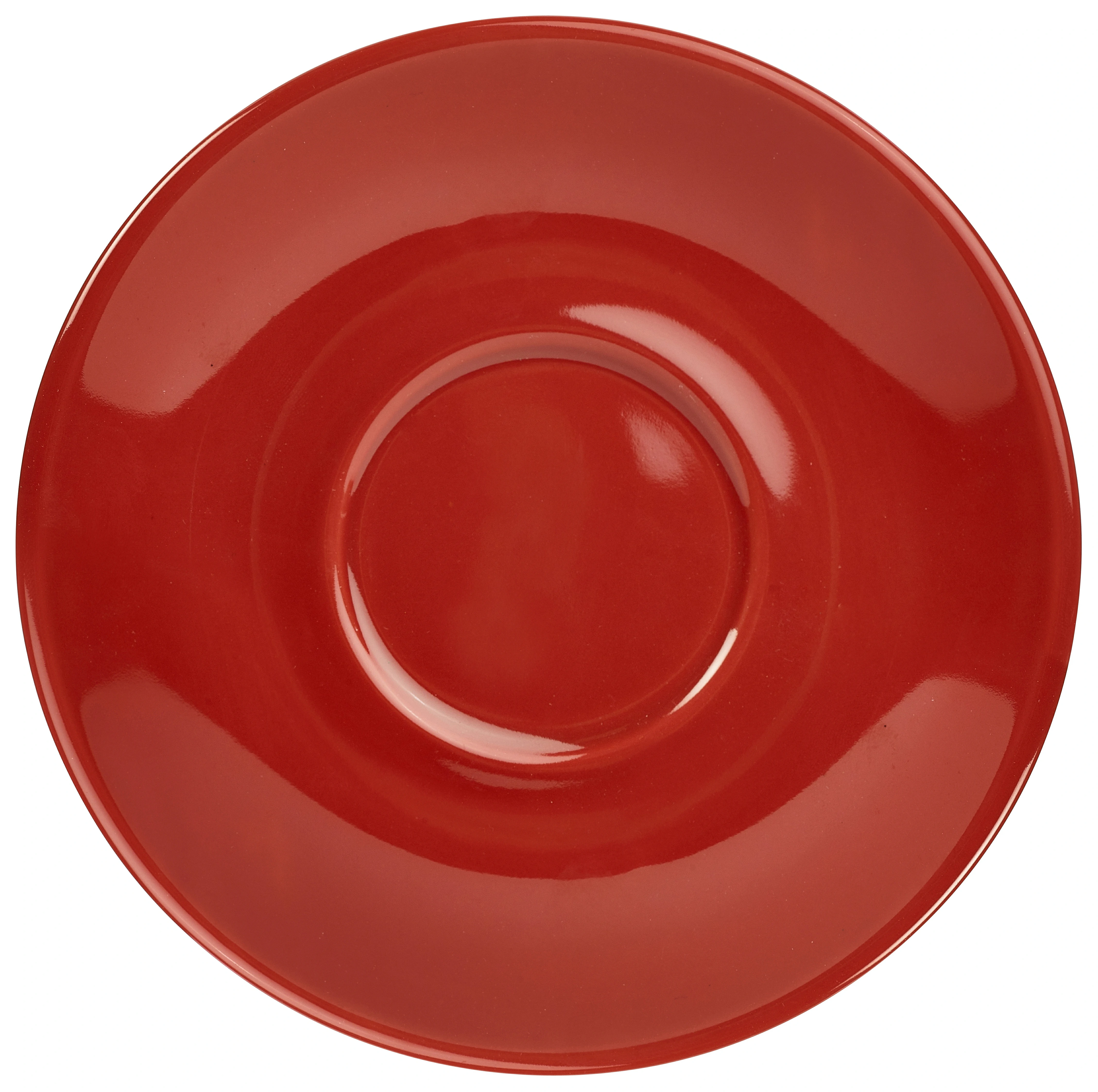 Genware Porcelain Red Saucer 13.5cm/5.25"