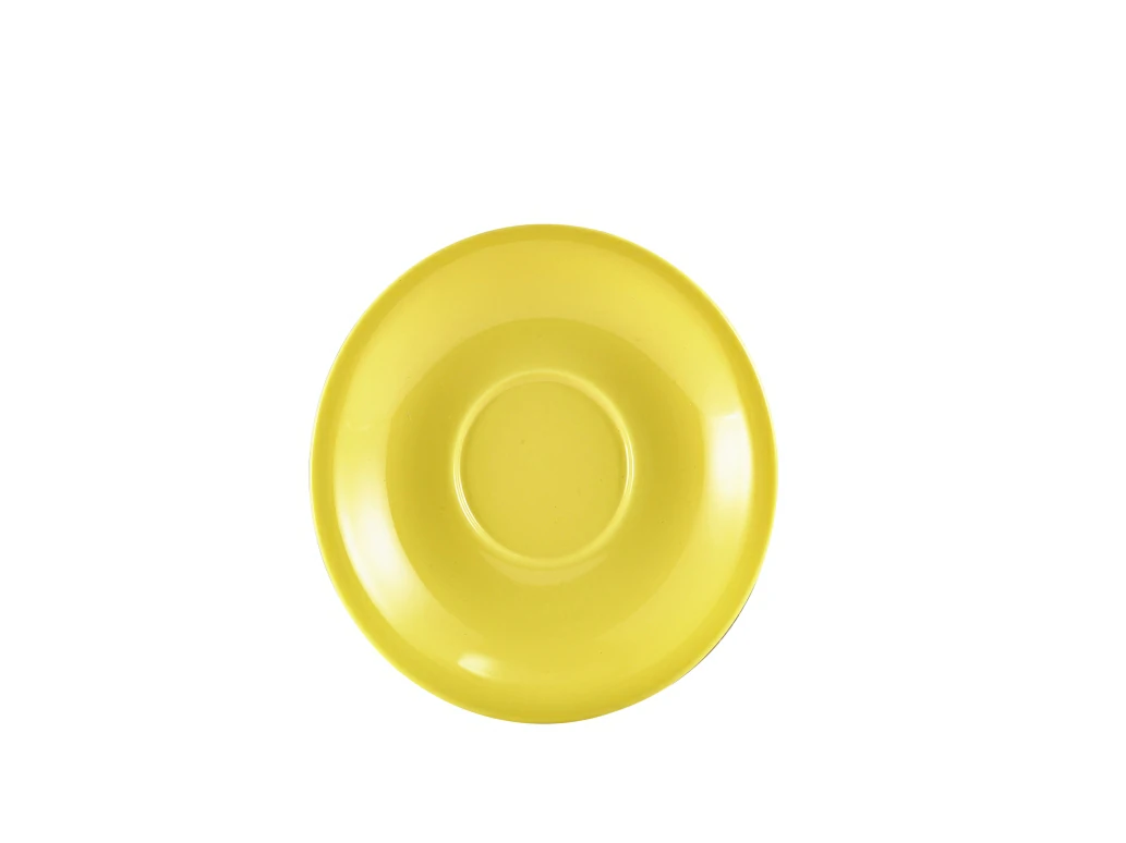 Genware Porcelain Yellow Saucer 13.5cm