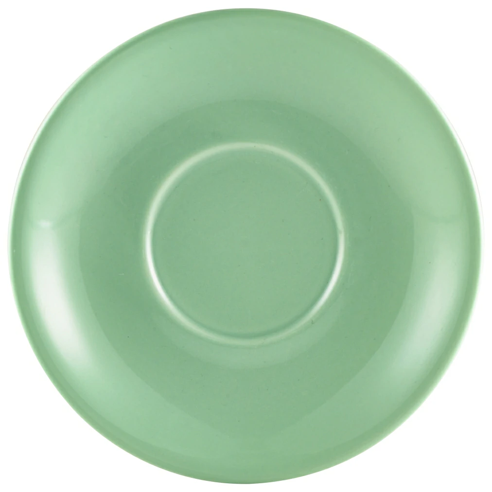 Genware Porcelain Green Saucer 16cm/6.25"