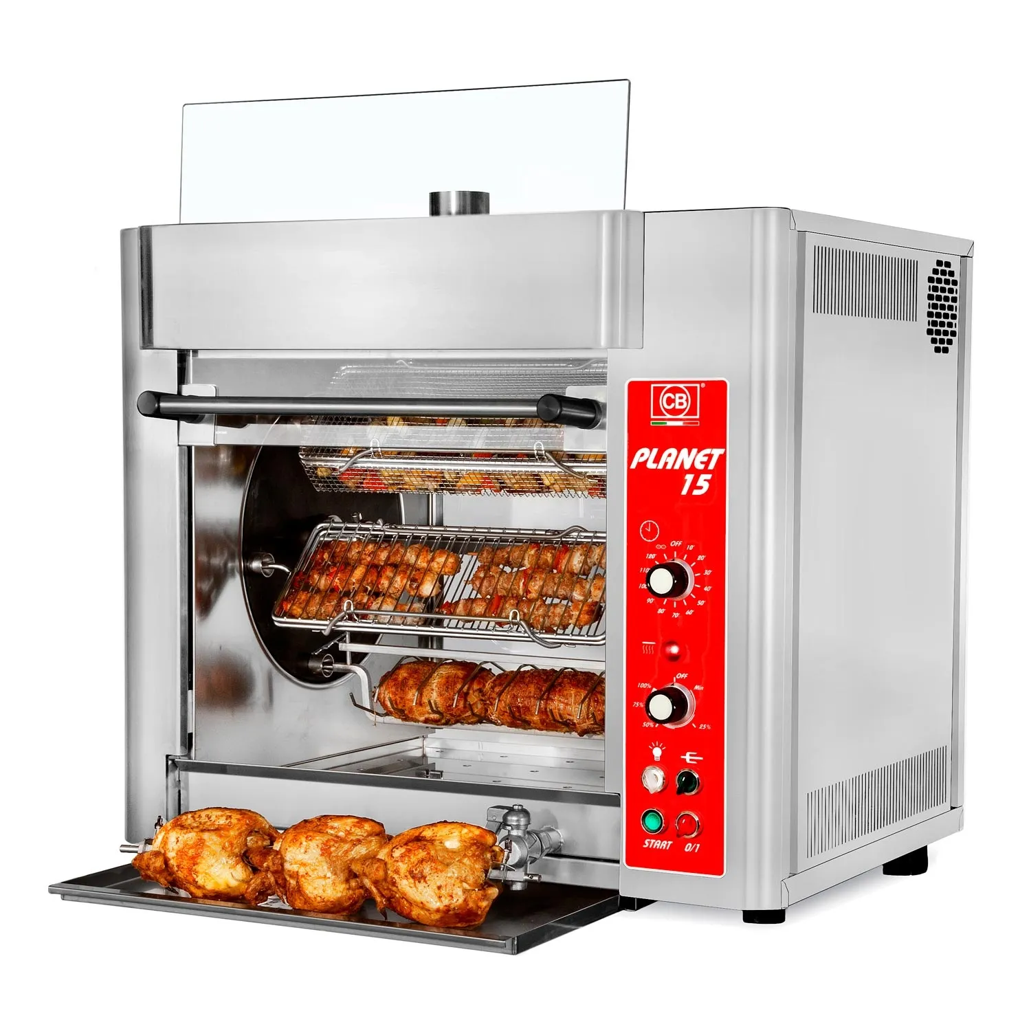 CB Planet 15 High Speed Infra-Red Rotisserie - 15 Bird Capacity