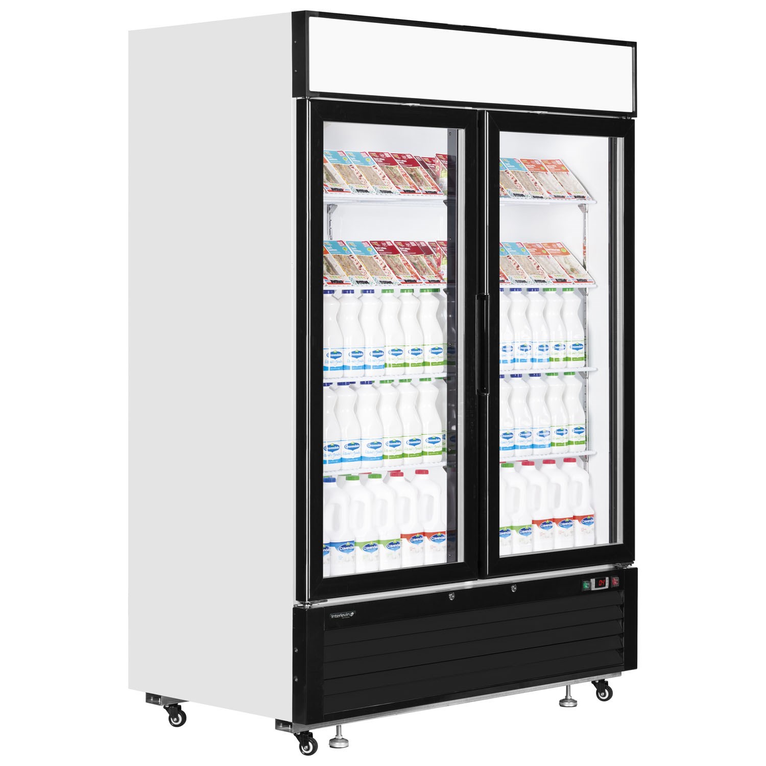 Interlevin LGC5000 White Glass Door Display Fridge