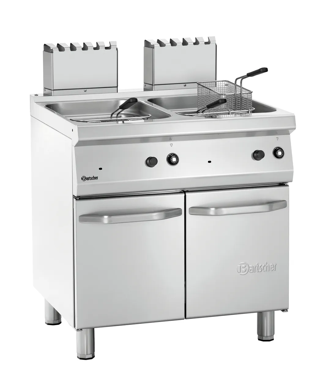 Bartscher Deep fat fryer gas, 700 W800, 2x23L Freestanding