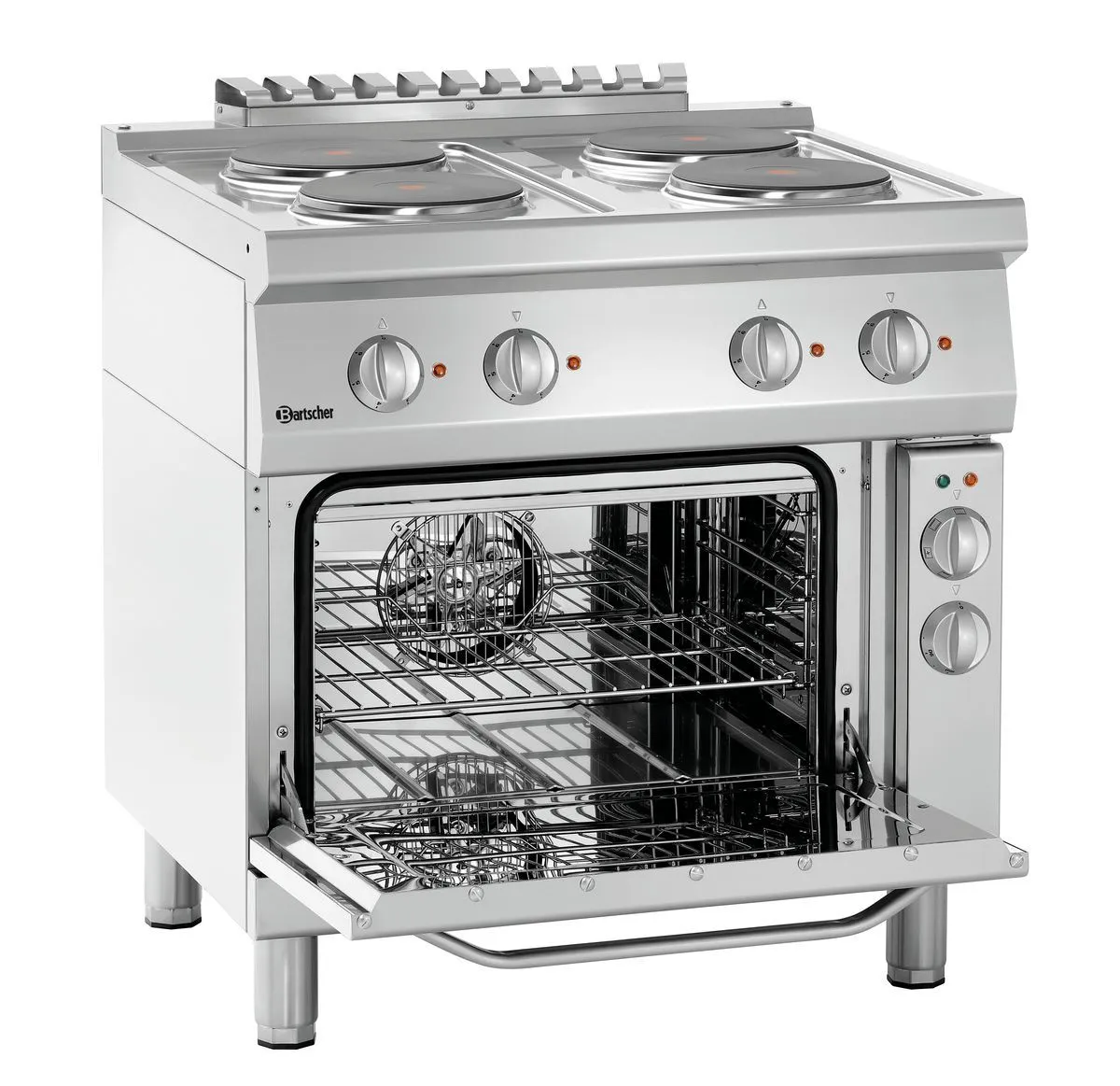 Bartscher Electric range 700, B800, 4PL, EBO Freestanding