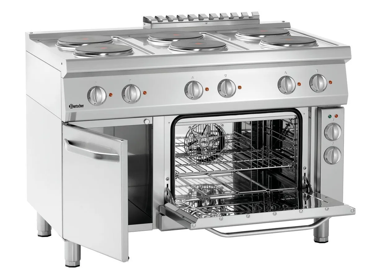 Bartscher Electric range 700, B1200, 6PL, EBO Round Freestanding