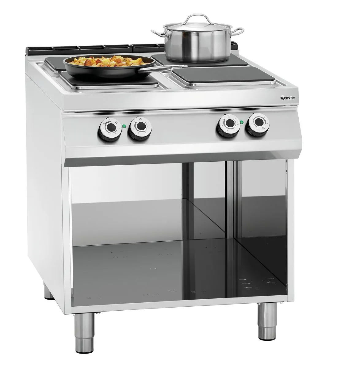 Bartscher El. stove, 4 plates, OBU Freestanding