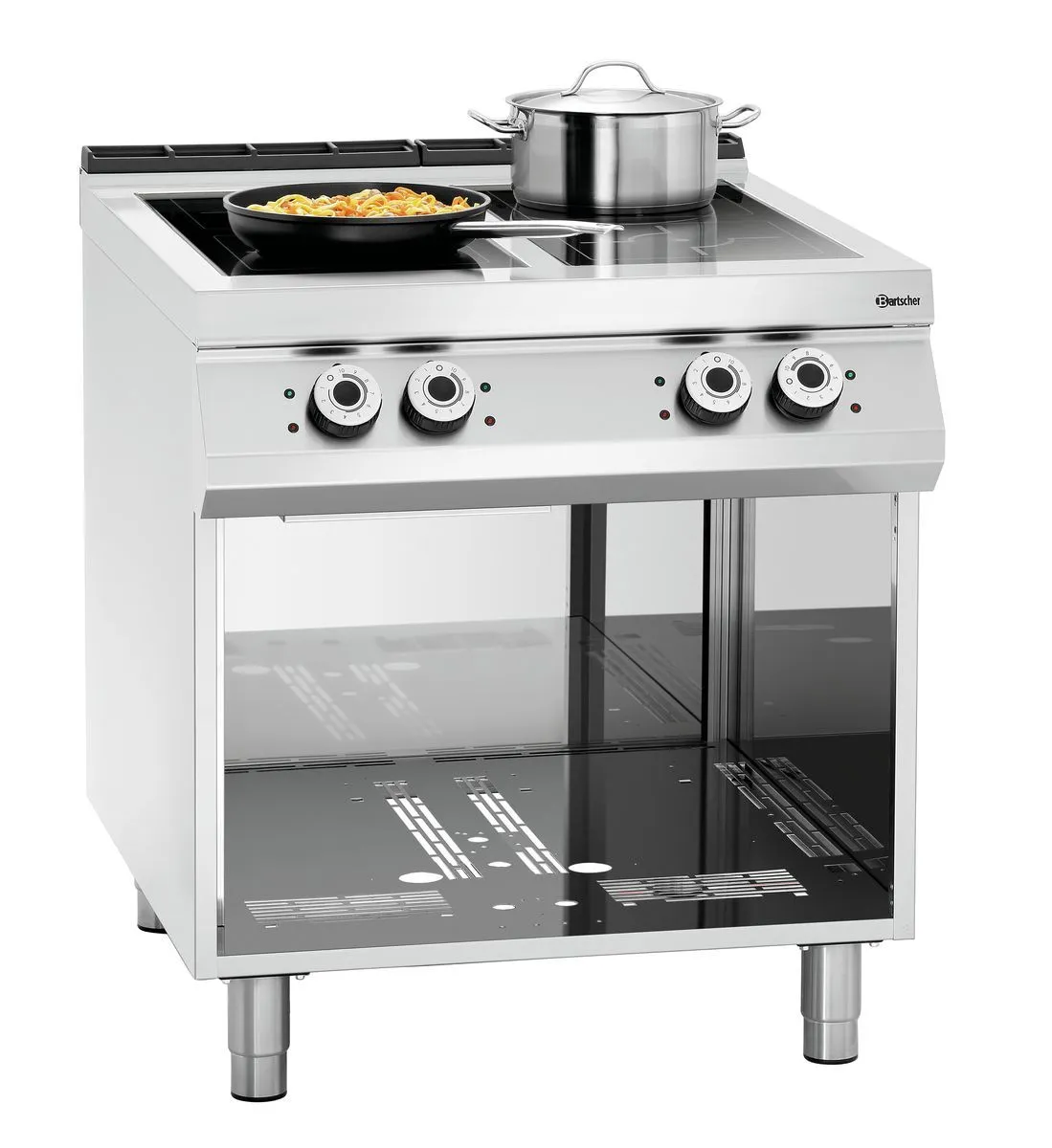 Bartscher Induction stove, 4 HTzon., OBU Freestanding