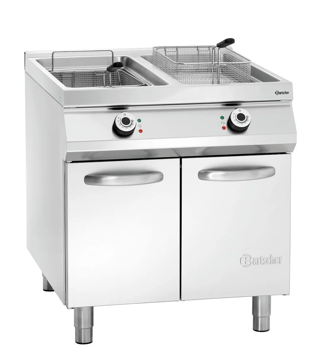 Bartscher El. standing deep fat fryer, 2 basins Freestanding