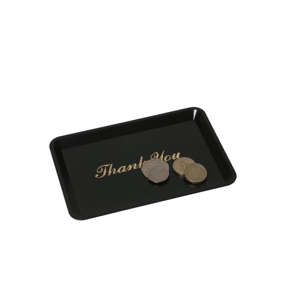 Tip Tray Thank You 4.1/2"X6.1/2" Black