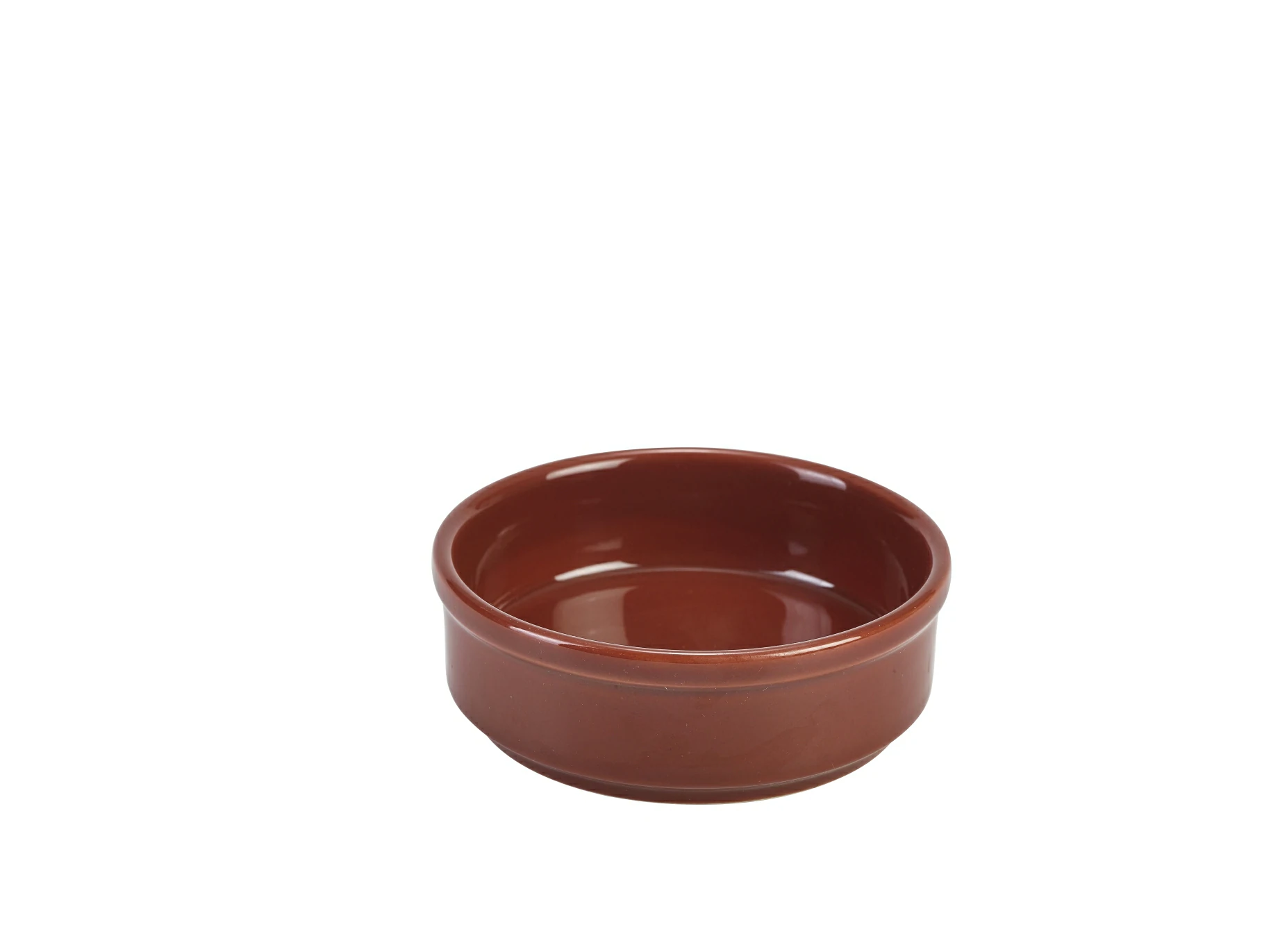 Genware Porcelain Terracotta Round Dish 10cm/4"