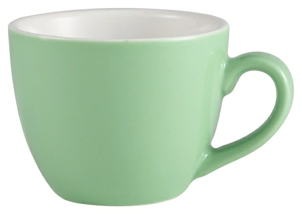 Genware Porcelain Green Bowl Shaped Cup 9cl/3oz