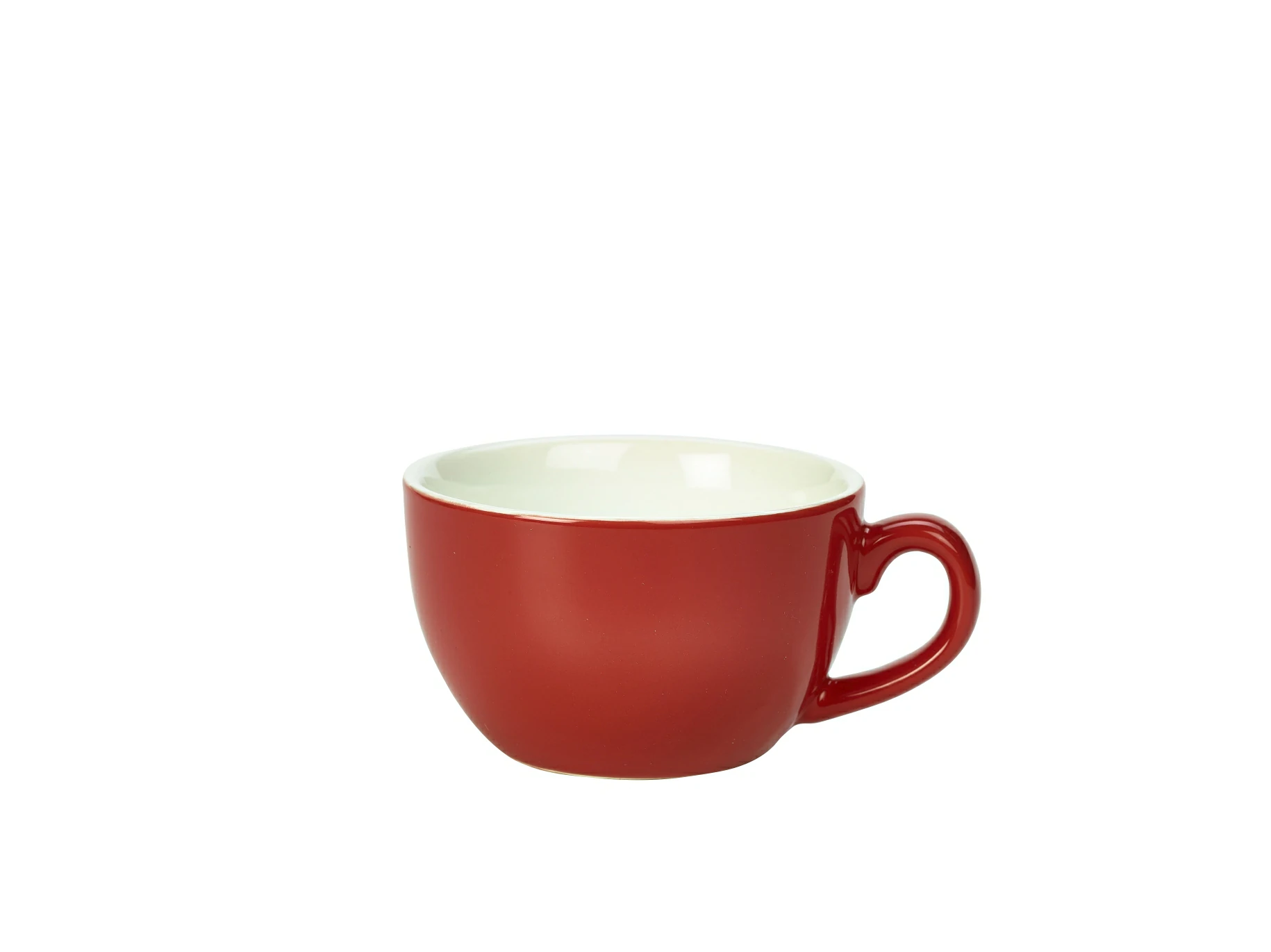 Genware Porcelain Red Bowl Shaped Cup 25cl/8.75oz