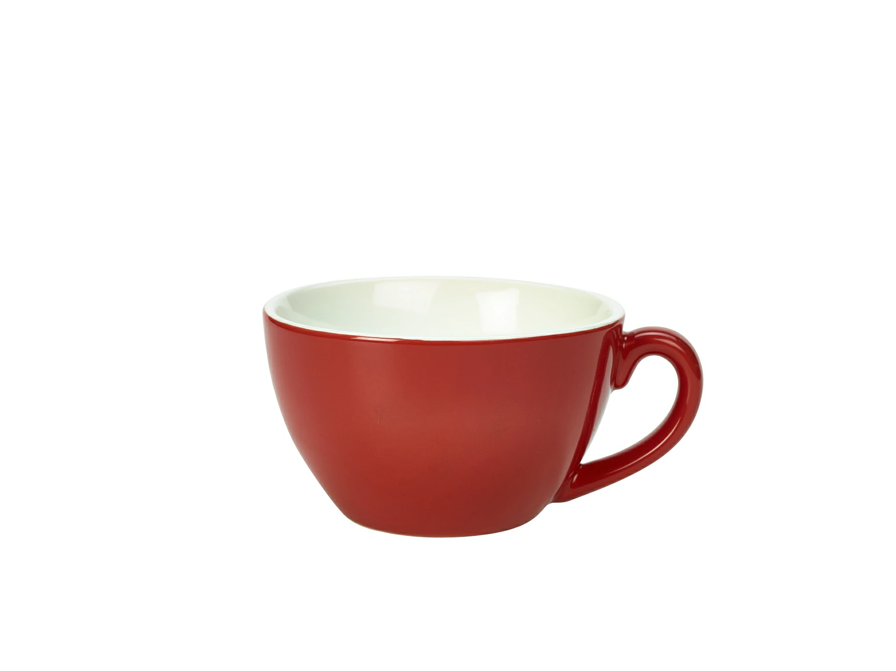 Genware Porcelain Red Bowl Shaped Cup 34cl/12oz