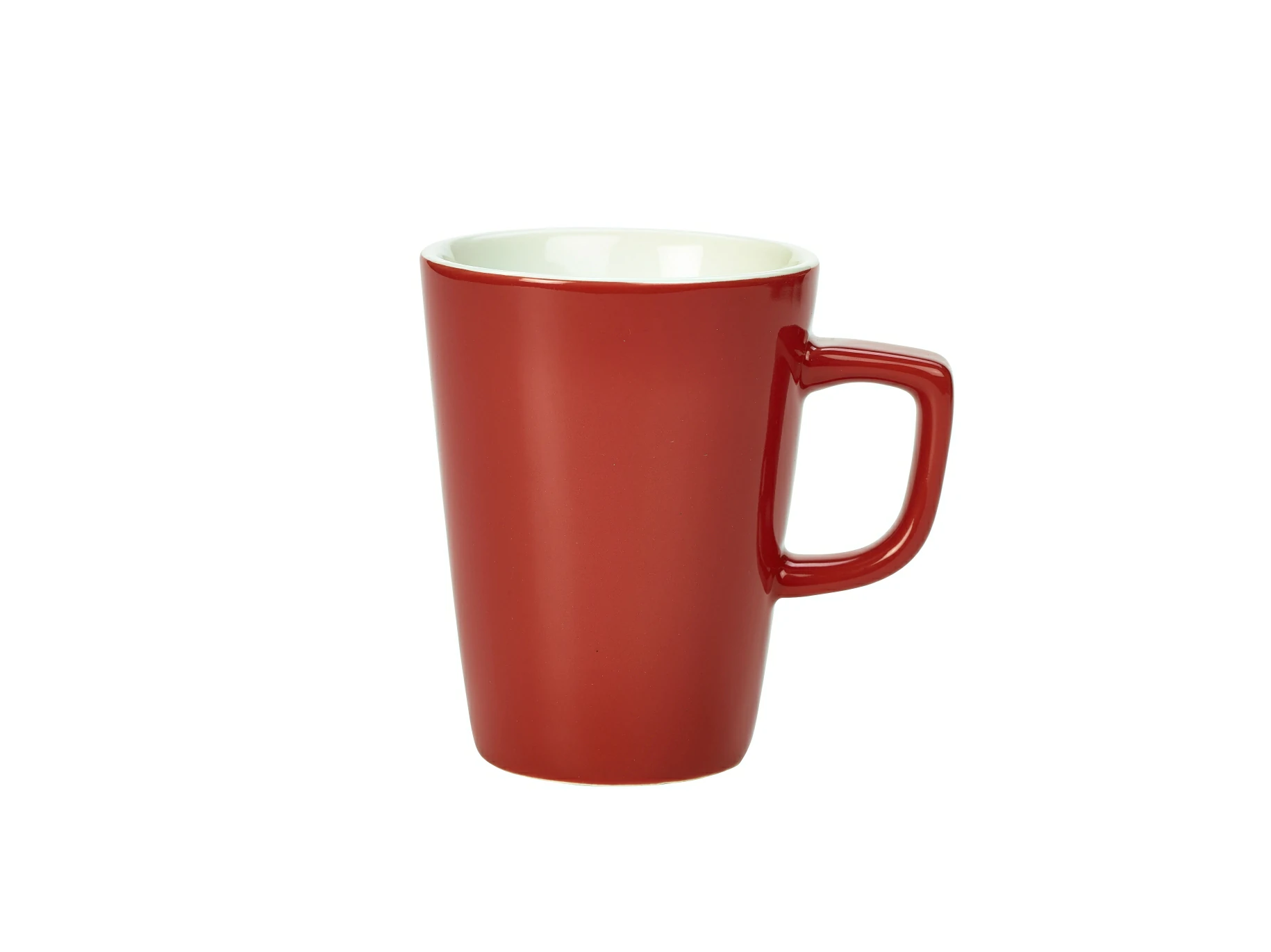 Genware Porcelain Red Latte Mug 34cl/12oz