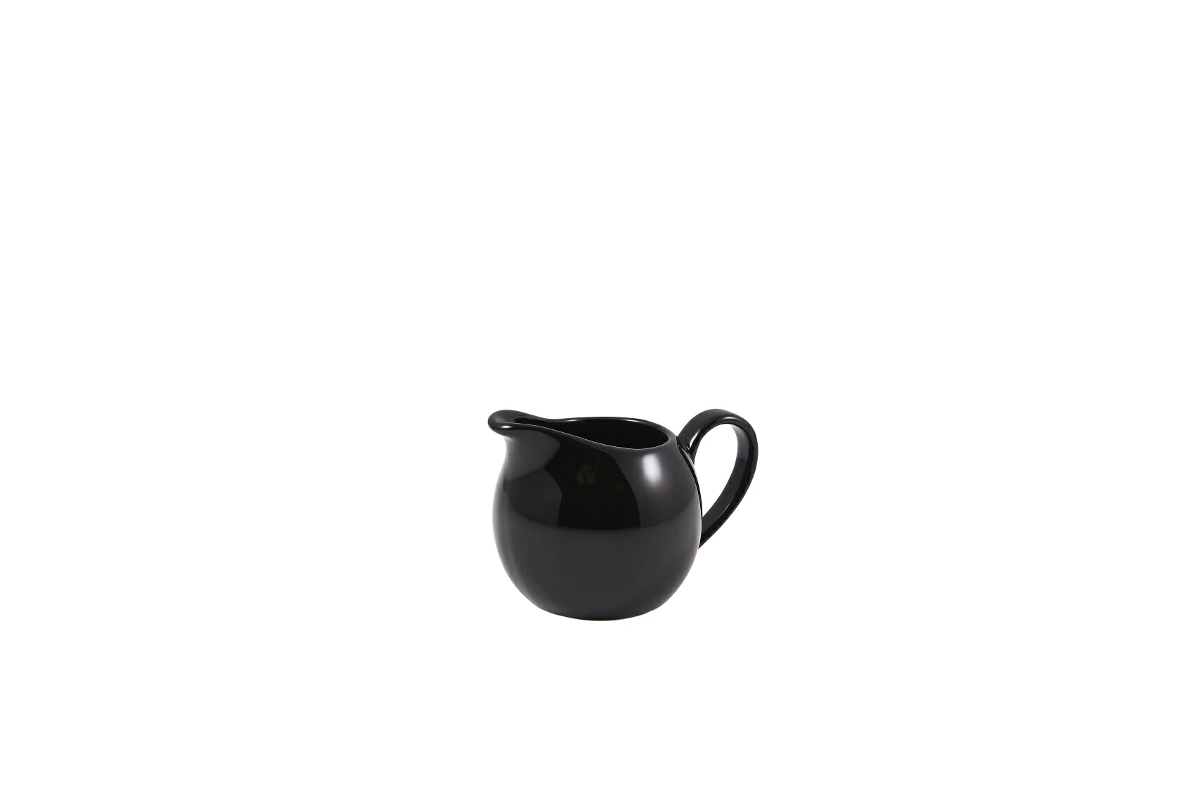 Genware Porcelain Black Jug 14cl/5oz