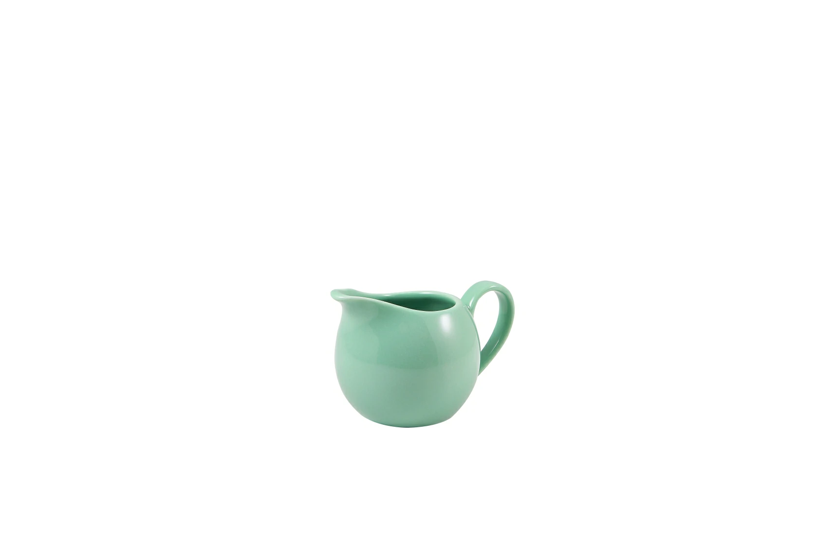 Genware Porcelain Green Jug 14cl/5oz