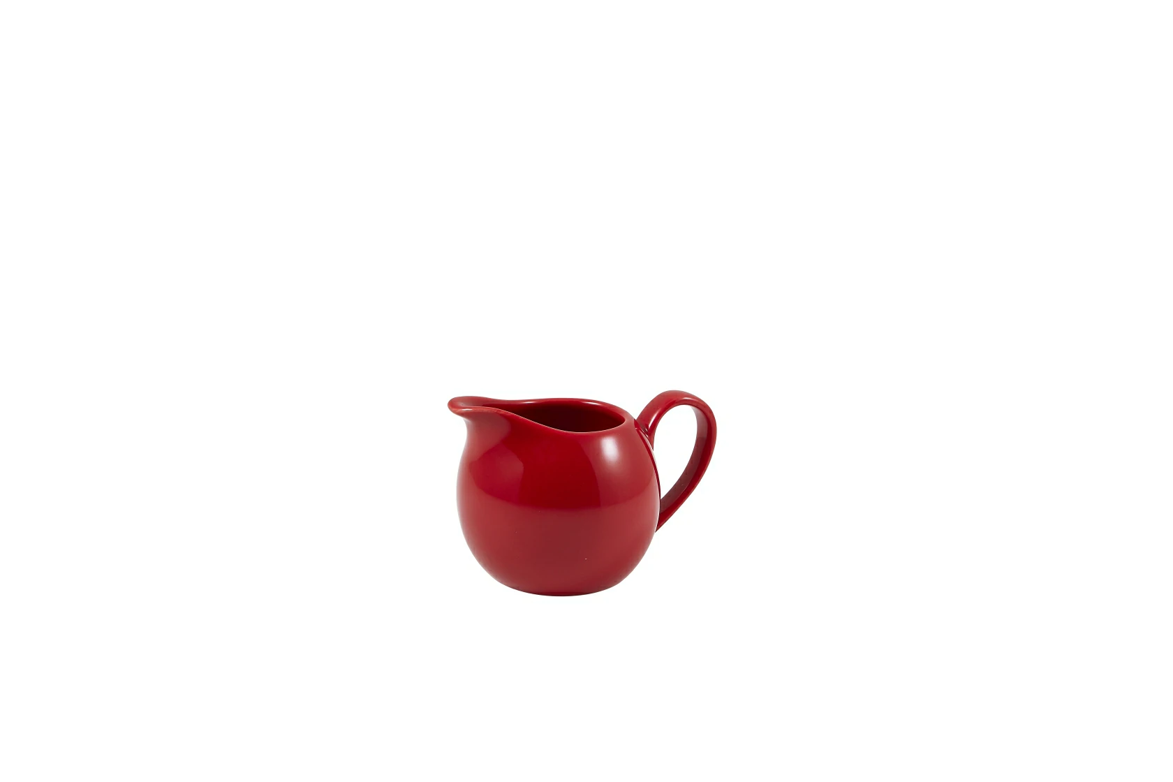 Genware Porcelain Red Jug 14cl/5oz