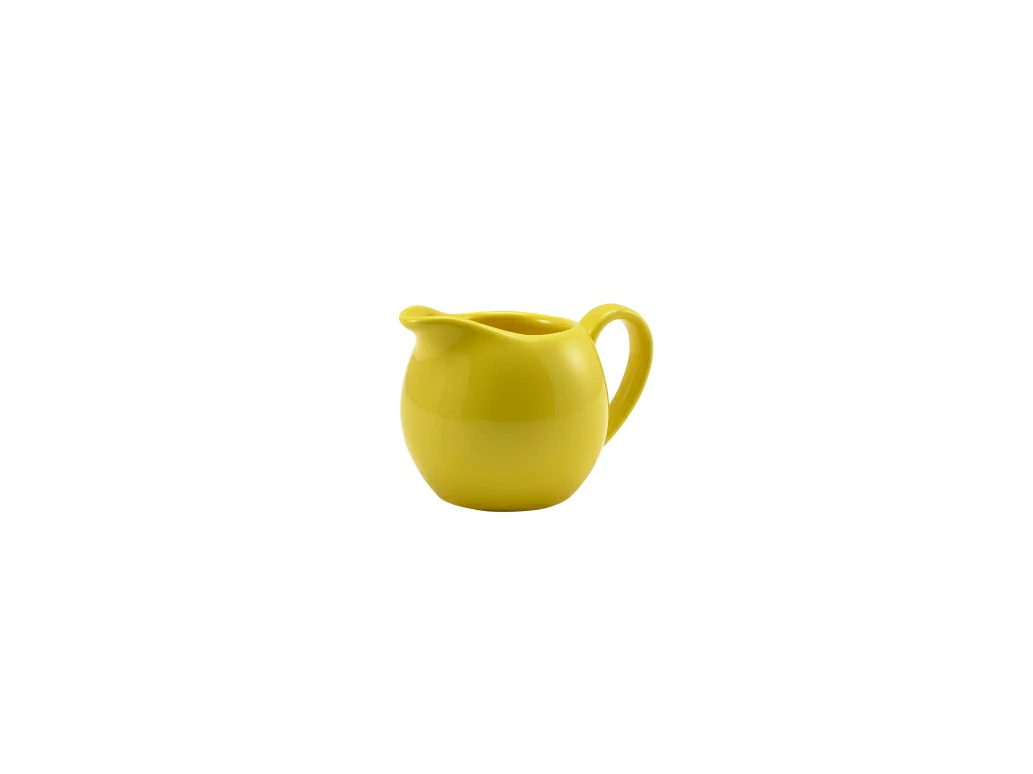 Genware Porcelain Yellow Jug 14cl/5oz