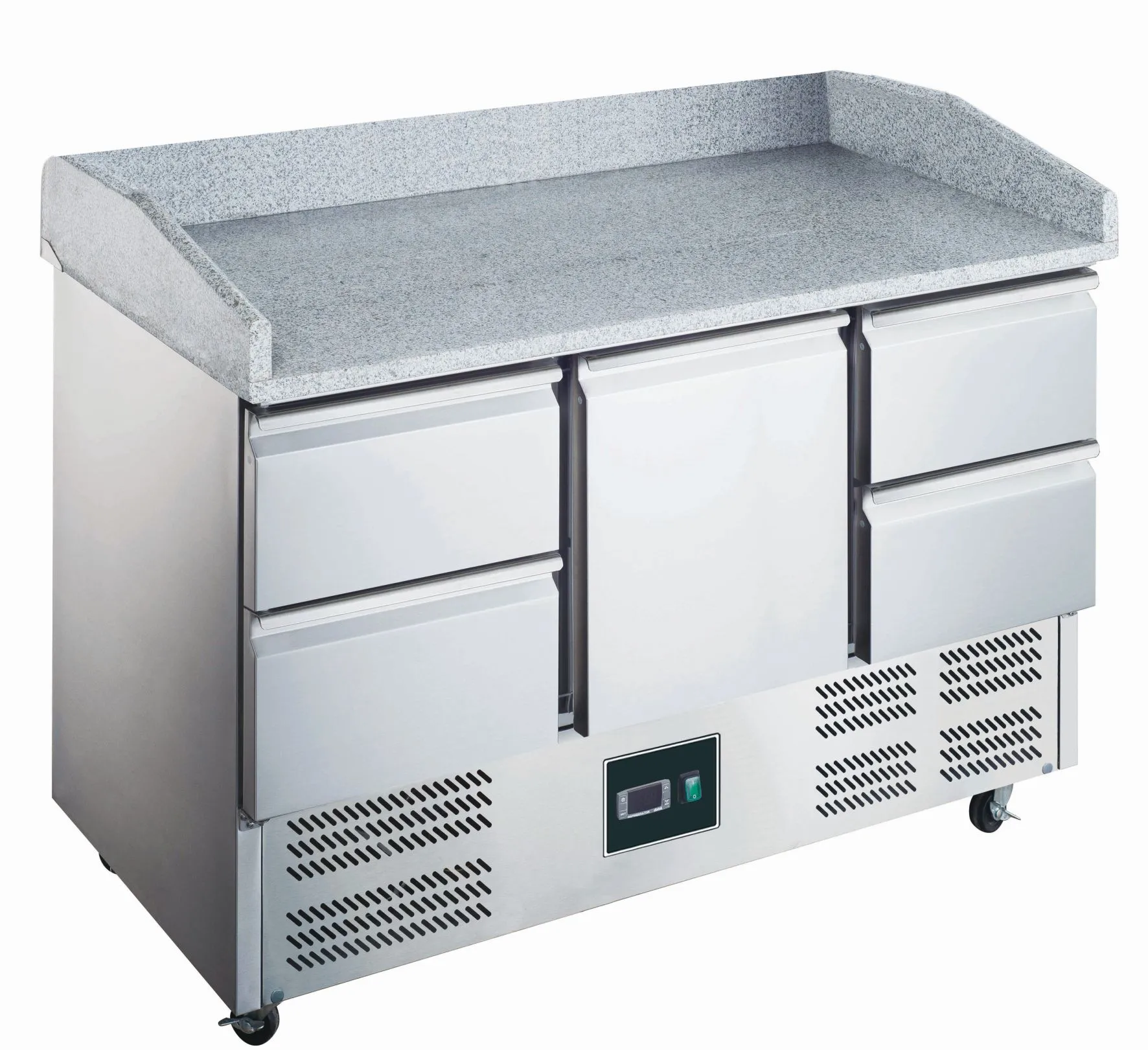 Saro Pizza preparation table with glass top Model ES 90 4 Drawer