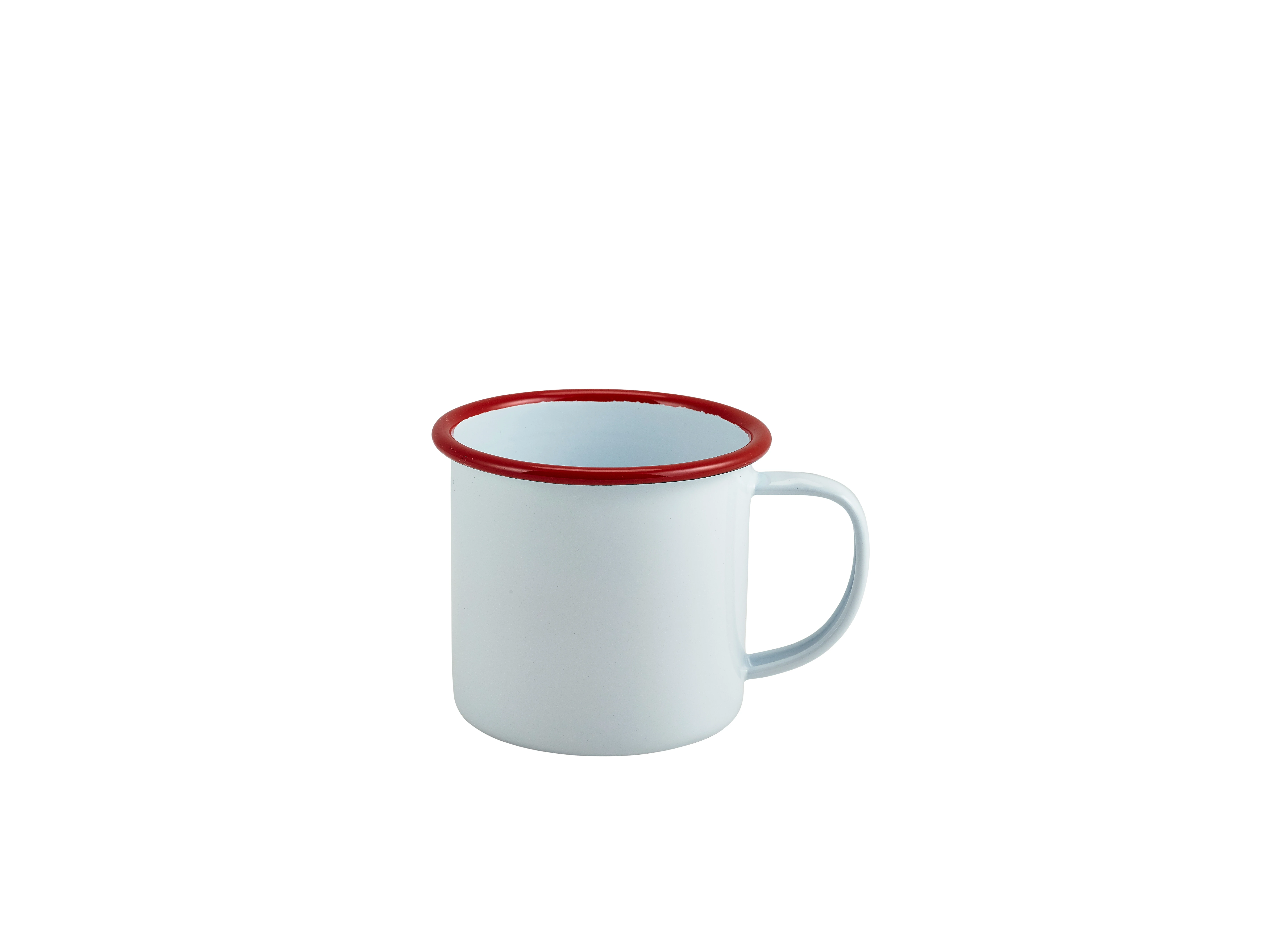 Enamel Mug White with Red Rim 36cl/12.5oz
