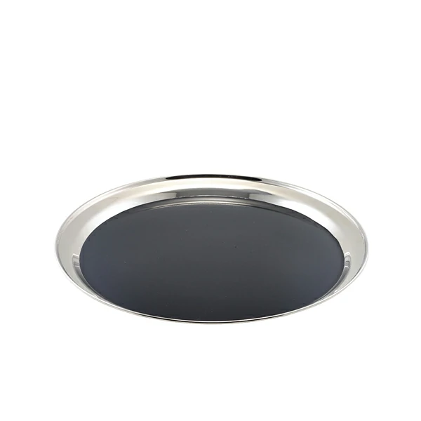 GenWare Non Slip Stainless Steel Round Tray 14"