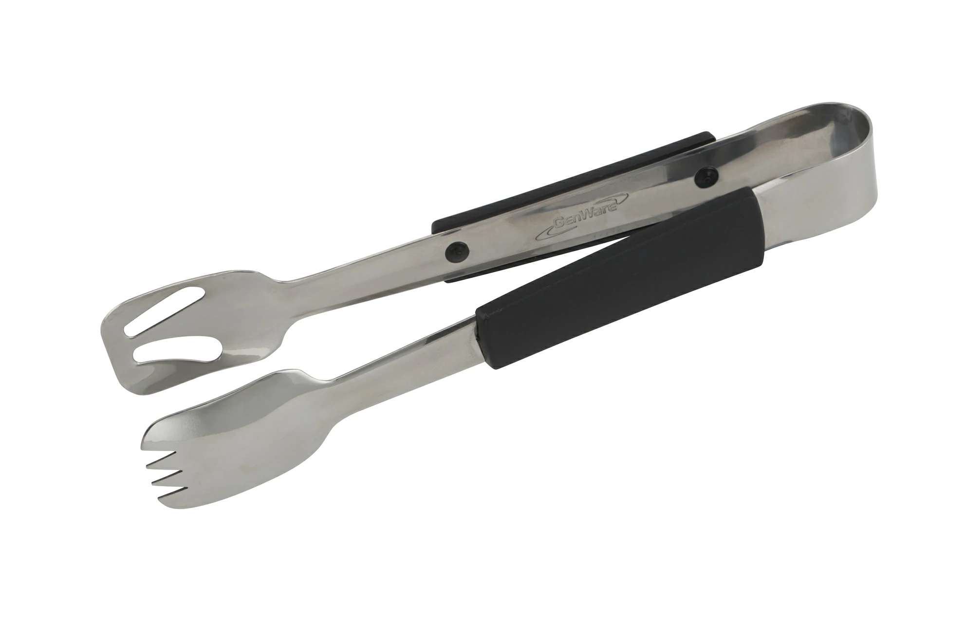 Genware Plastic Handle Buffet Tongs Black