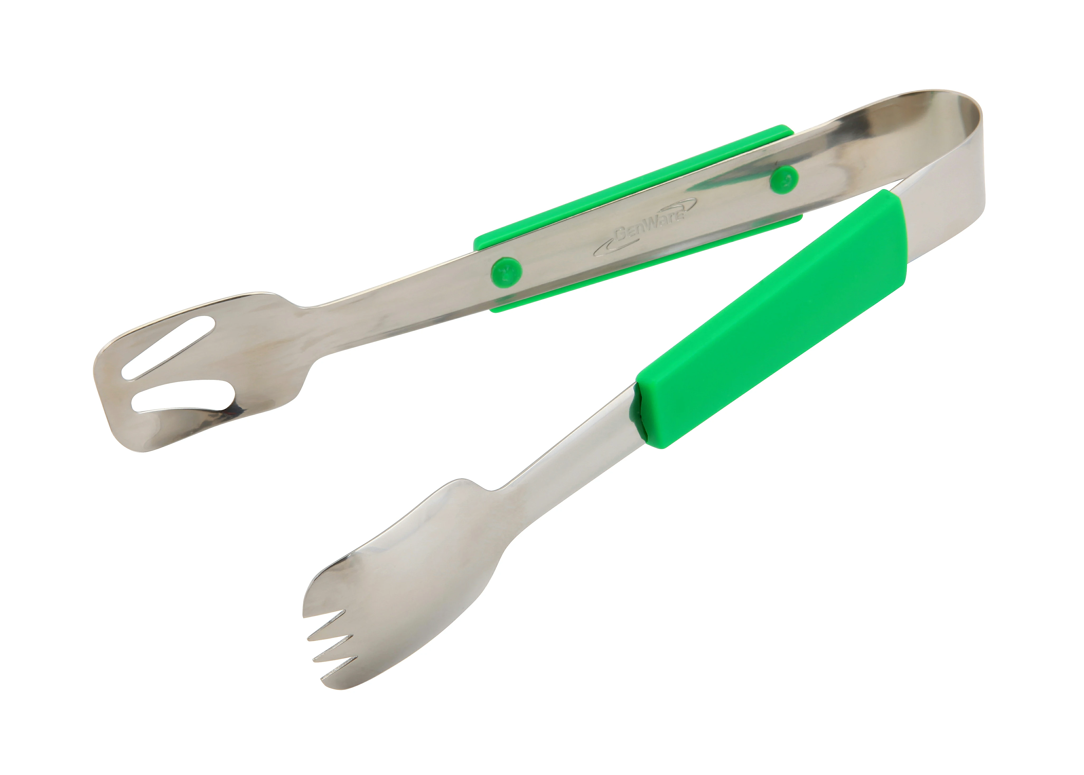 Genware Plastic Handle Buffet Tongs Green