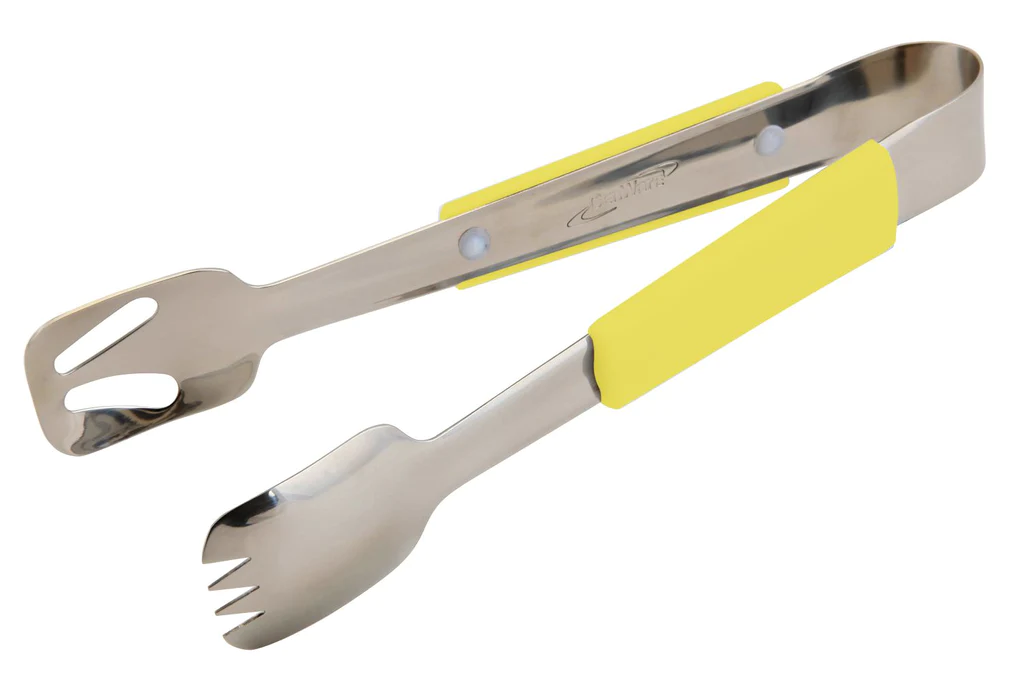 Genware Plastic Handle Buffet Tongs Yellow