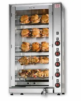 CB E20P-S5 - 5 Spit - 20 Bird Electric Chicken Rotisserie