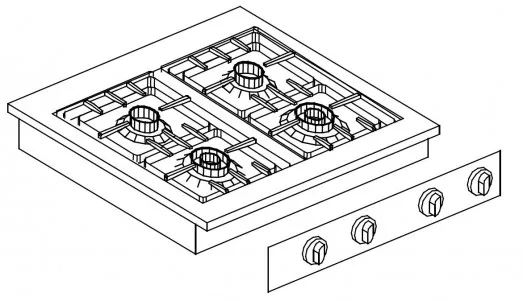 Giorik LPG6840D Drop In 4 Burner Gas Boiling Hob