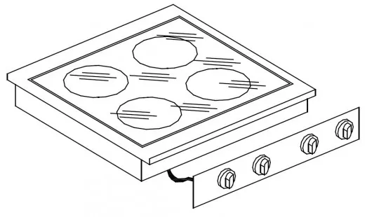 Giorik LPV6841D Drop In 4 Ring Ceramic Hob