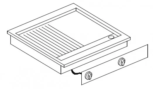 Giorik LGE6821D Drop In Electric Griddle 1/2 Ribbed 1/2 Smooth