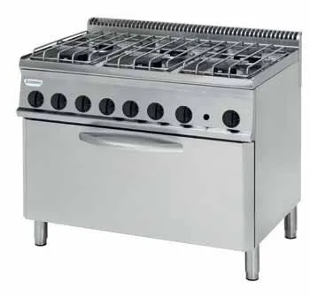 Tecnoinox PFX105V7 6 Burner Range With Electric Fan Oven