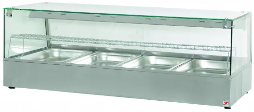 North HDW4 - 4 X 1/1Gn Convection Heated Display With Humidity & Halogen Heat Lamps