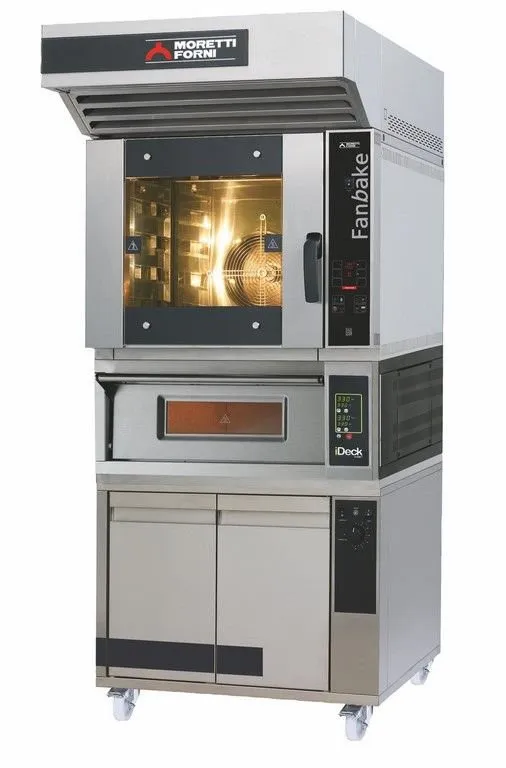 Moretti Forni F50E+IDM60.60 (Comp B+P1/L) Electric Deck Oven + Convection Oven