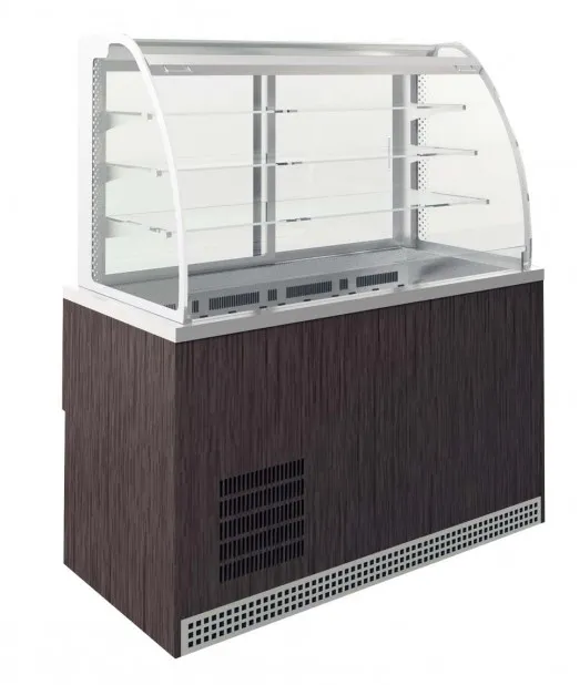 Emainox Self Supreme - 3 Shelves + Base Refrigerated Grab & Go Display With Dolewell Curved Range