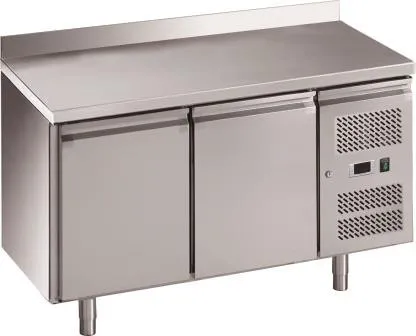 Chefsrange RC2HU 2 Door Fridge Counter With Rear Upturn & Castors