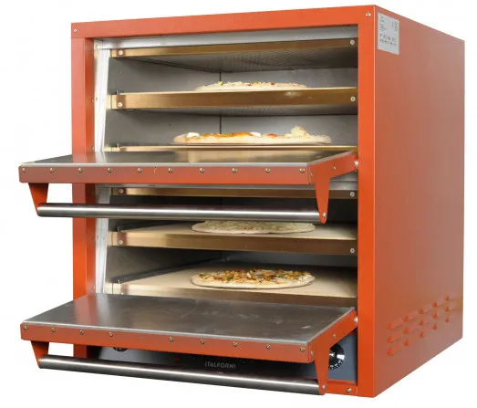 Italforni IT2+2/R Twin Door Pizza Oven With 4 Cooking Decks - 4 X 20" Pizza Capacity