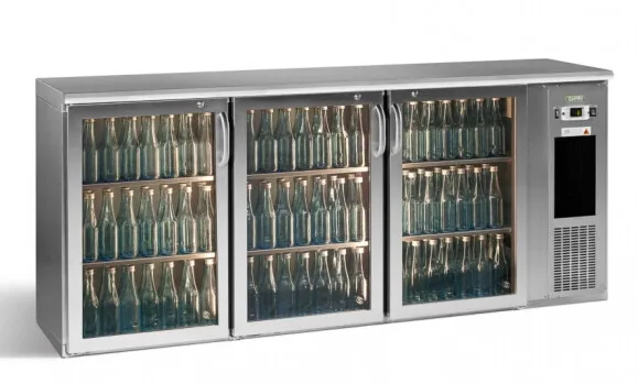 Gamko E3 222GMUCS84 3 Glass Door Under Counter Bottle Cooler 537 Litres