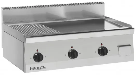 Giorik Snack 60 LGE6963X Slimline Electric Griddle - 1/3 Ribbed + 2/3 Smooth