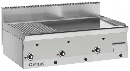 Giorik Snack 60 LGG6960X Slimline Gas Griddle - 1/3 Ribbed + 2/3 Smooth