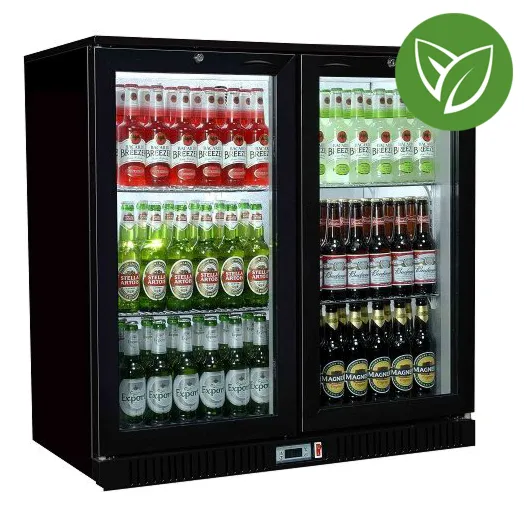 Sterling Pro Green SP2HC BH Black Hinged Double Door Bottle Cooler 192 Ltrs 180 Bottles