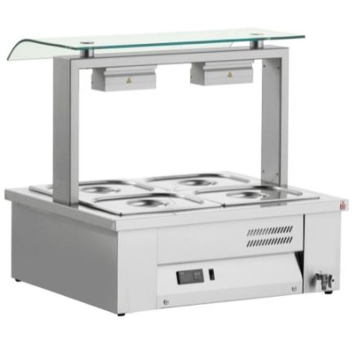 INOMAK GRADED-00360 MEV67 Counter Top Bain Marie 2x GN1/1